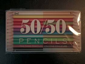 W7961 Npw London 50/50 Two-tone Color Pencils Set 12 24 Colors With Tin