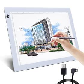 Nxentc 723800724104 A4 Silver Led Trace Light Pad Table Usb Power Tracing