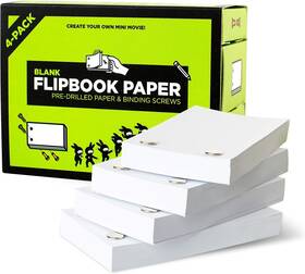 Oaktown Supply 853583007764 Professional Flip Book Kit By - 480 Sheets Of Blank 4 Pack