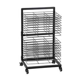 Officeroo 628942962387 Art Drying Rack For Classroom - 18 Removable Shelves Movable Paint Ra