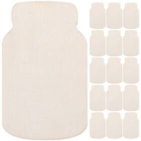 M12500043hct Ohphcall 24pcs Wooden Mason Jar Cutouts Unfinished Pieces Craft Diy Slice Chips