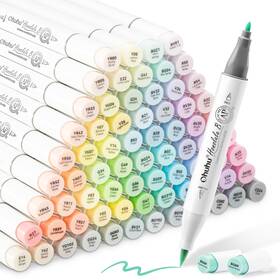 B0c2tt6n6v Ohuhu 96 Pastel Alcohol Markers - Dual Tip Brush And Fine Art Coloring Illustr