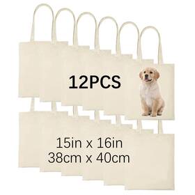 Okba 757725471799 12 Pcs 15 Inch X 16 Sublimation Tote Bags Polyester For D
