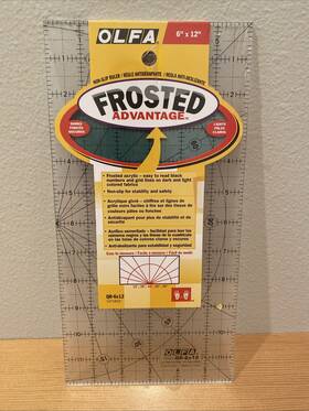 Qr-6x12 Olfa 1071819 6 Inch X 12 Frosted Ruler #1071819