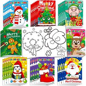 B09fl9ny2v Omgouue 32pcs Christmas Coloring Books For Kids - Holiday Activity And Party Favor
