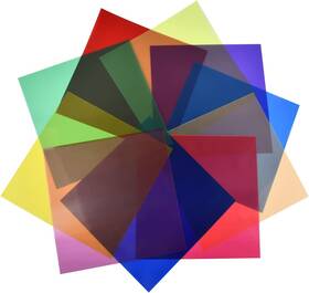 Otymiow 445013415473 20pcs Color Gels For Lighting 12 X Inch Colored Plastic Sheets Transp
