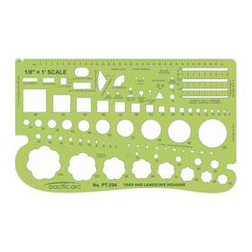 B0bks6ggf3 Pacific Arc Landscape Template 1/8 Inch Scale Drawing Stencil 4.75x8