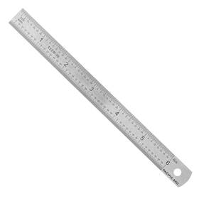 Eeem-06 Pacific Arc Stainless Steel Ruler Inch And Metric With 32nd 64th Graduat