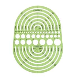Pt-154 Pacific Arc Circles Radius Master Template Guide From 1/2 Inch To 3 3/4
