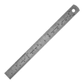 Ssme-06 Pacific Arc 6 Inch Stainless Steel Ruler With Inch/metric Conversion Table In