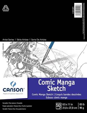 5a0031dk-1h312 Pacon Canson Artist Series Comic Manga Sketch Pad 8.5 Inch X11 -50 Sheets -