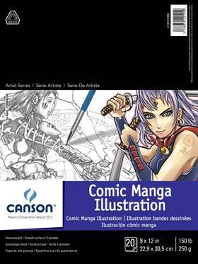 5a0031dl-1h313 Pacon Canson Artist Series Comic Manga Illustration Pad 9 Inch X12 -20 Sheets - 5a0031dl-1h