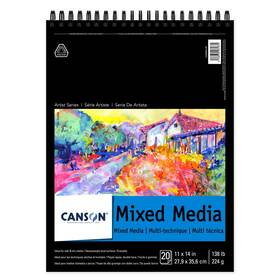 5a0036bm-1h7gl Pacon Canson Artist Series Mixed Media Pad 11 Inch X14 -top Wire 20 Sheets -