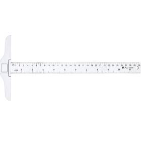 Pangda-t-ruler-01 Pangda 652508267272 12 Inch/ 30 Cm Junior T-square Plastic Transparent T-ruler For Draft Inch