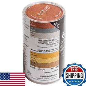B00f9hpqdu Panpastel X Golden Metallic Colors Set 6 Professional Artist Pastels