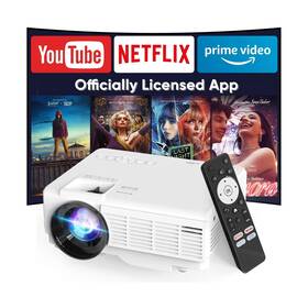 Pa04 Panseba Netflix Officially Licensed Smart Mini Projector With 5g Wifi And B