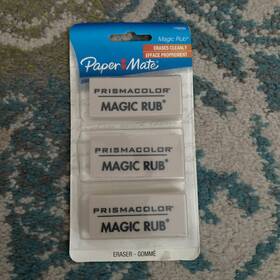 1794294 Paper Mate Prismacolor Magic Rub Eraser 3 Pack New Made In Usa