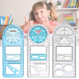 Ppr-1007-all Partspower Multifunctional Geometric Rulers Drawing Tools Creative Arting Cr