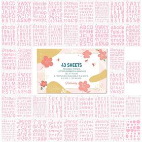 Sfmb-43 Patemby 1/2 3/4 1 5/4 Inch Small Letter Stencils For Painting 43 Pack Crafts Reus