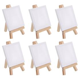 Pta230807tt000830 Patikil 3 Inch X Canvas Easel Set 6 Mini Stretched Display Canvases Panel