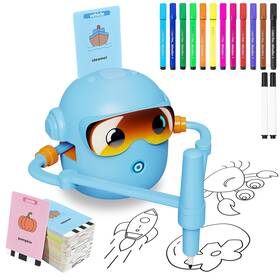 B0fr1wg7zt Peledic Drawing Robot For Kids With 100 Word Cards 12 Color Pens Voice Interactive Ed