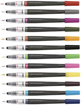 B012ub787o Pentel Art Brush Color Pens 18-color Set Jap Import