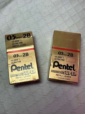 C505-hb Pentel 2 Box New Mechanical Pencil Refill Lead 0.5 Mm