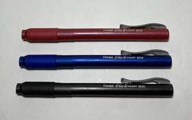 Ze22 Pentel Clic Eraser Grip Retractable With Blue Red And Black 3 Erasers