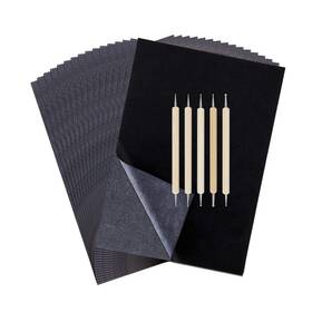 Peony Man 192242033516 200 Sheets Transfer Tracing Paper Carbon Graphite And 5 Pcs Embossing S