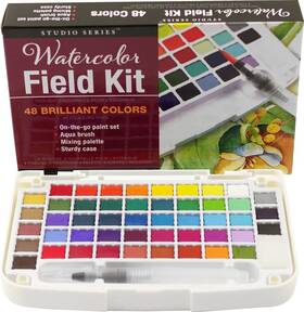 337870 Peter Pauper Press Studio Series Watercolor Field Kit - Brand New