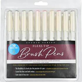 340160 Peter Pauper Press Studio Series Flexi-tip Brush Pens - Brand New