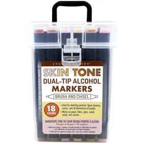 346384 Peter Pauper Press Studio Series Dual-tip Skin Tone Alcohol Markers Set Of 18