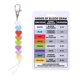 1015446 Peutier Order Of Blood Draw Beads With Reference Card M Multicolour