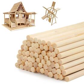 16zb0001 Phinus 68pcs Wooden Dowels 1/4 X 12 Inch Hardwood Dowel Sticks For Crafts &