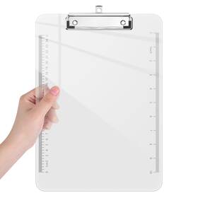 Clipboard-a4-orange Piasoenc Plastic Clipboards Translucent Ruler Clip Board With Low Profile O