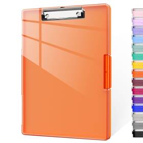 Piasoenc Storage-04-a4-eu-orange Clipboard With Storage 8.5 X 11 Clip Boards 2 Case And
