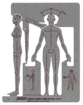 1141i Pickett Female Human Figure Template