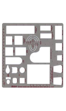 1157i Pickett Interior Design And Home Modeling Template 1/2 Inch Scale