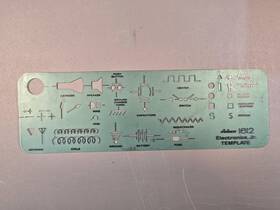 1612 Pickett 1277 No. Electronics Jr. Template Stencil Used