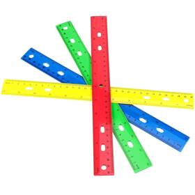 Pingeui 739642608731 96 Pack 12 Inch Colorful Plastic Ruler Straight Rulers With