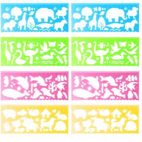 Yj-lkj048 Pkrfcj 4 Pcs Template For Drawing Stencils Kids Animal Drafting R