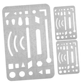 B0dk43c86n Plafope Erasing Shield For Precision Drawing 3pcs Stainless Steel Eraser Sketchi