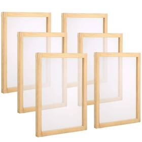 Pl36 Pllieay 6 Pieces Wood Silk Screen Printing Frames 10 X 14 Inch Paper Making