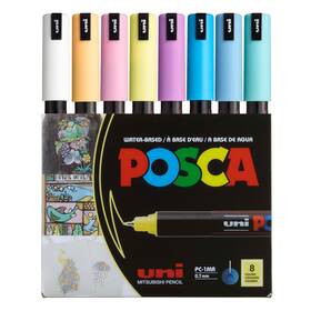 B09hctw8vf Posca Markers Set 8 Extra Fine Paint 1mr Soft Tones White Sunshine