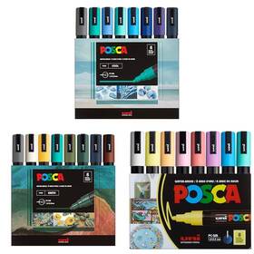 B0dl6gvn8q Posca 24 Markers 5m Bundle - Earth Cool Soft Tones Medium Paint Pens