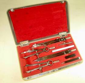 1144 Post Techmaster Drafting Tool Set With Case Made In Germany