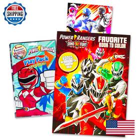 B06xfwb2dp Power Rangers Coloring Book Super Set - 2 Books And Stickers Fun