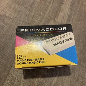 73201 Prismacolor Magic Rub Medium Block Eraser 12/pk School Office Art Delicate Paper