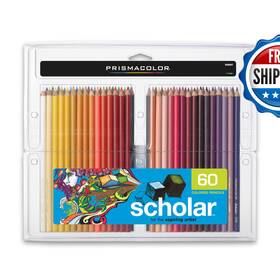 B004giizcw Prismacolor Scholar Colored Pencils 60 Count - Vibrant Colors Art Supplies