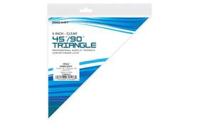 Proc4590-6 Pro Art Triangle 6 Inch With Finger Lift 45/90 Clear